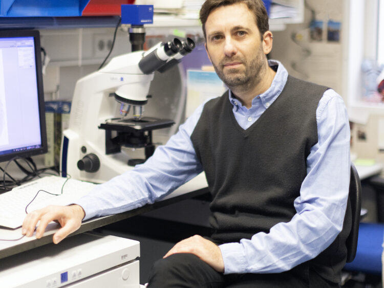 Alejo Efeyan, head of the Metabolism and Cell Signalling Group in his lab at CNIO